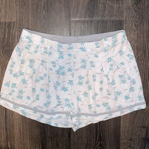 Cool Girl- Blue & White Palm Tree Shorts
